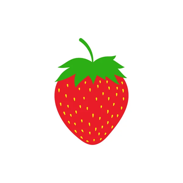 Red Strawberry icon vector. Modern simple flat icon. Isolated. — Stock Vector