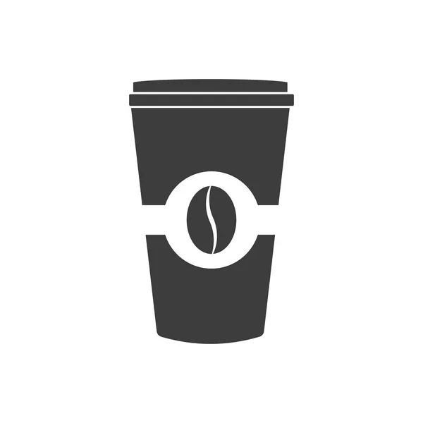 Diseño del icono de taza de café. Ilustración vectorial en estilo plano . — Archivo Imágenes Vectoriales