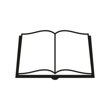 Basit bir kitap ikonunun vektör illüstrasyonu. İzole edilmiş.