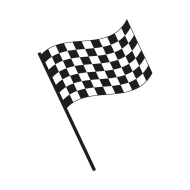 Yarış bayrağı ikonunun vektör çizimi. Adlandırılmış.