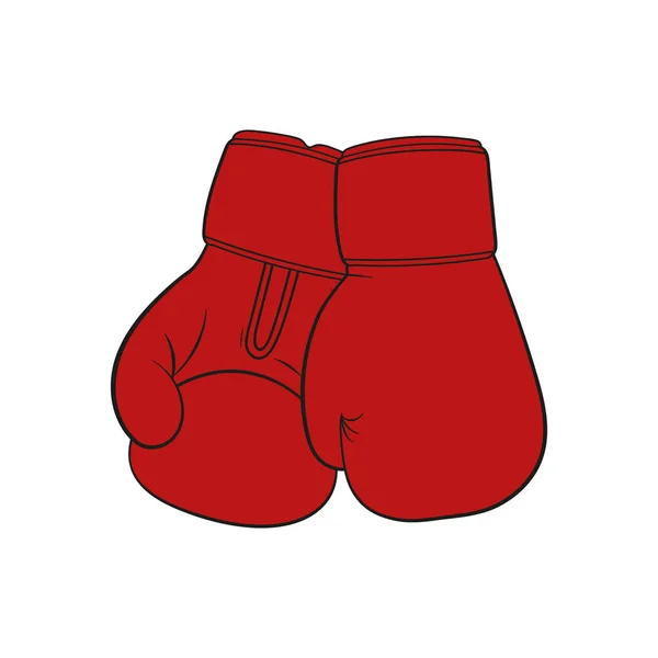 Illustration vectorielle de gants de boxe rouges. Isolé . — Image vectorielle