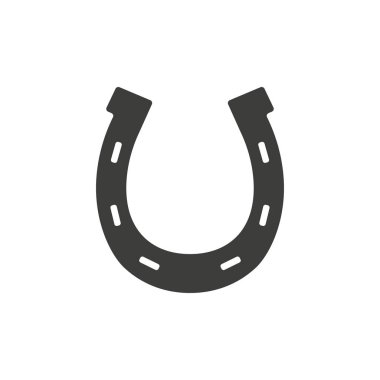 Basit at nalı simgesi n beyaz arkaplanının vektör çizimi. İzole edilmiş.