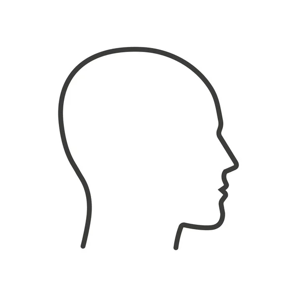 İnsan kafası. Vuruş Simgesi Özeti. Vektör illüstrasyonu.