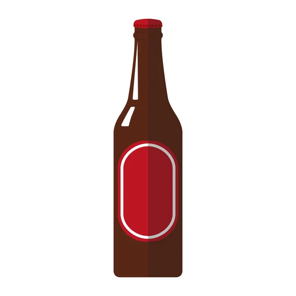Ilustración vectorial del icono de botella de cerveza. Diseño plano . — Archivo Imágenes Vectoriales