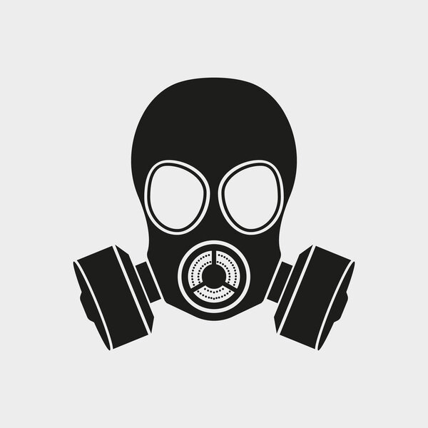 Gas mask Icon Isolated on white background. Vector.