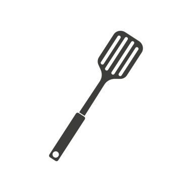 Spatula basit bir ikon. Düz dizayn. Vektör çizimi. İzole edilmiş.