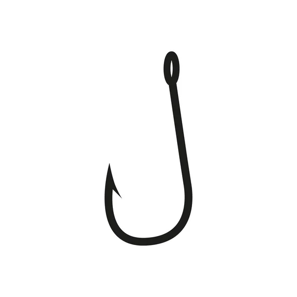 Ilustración vectorial de icono de gancho de pesca simple. Aislado . — Vector de stock