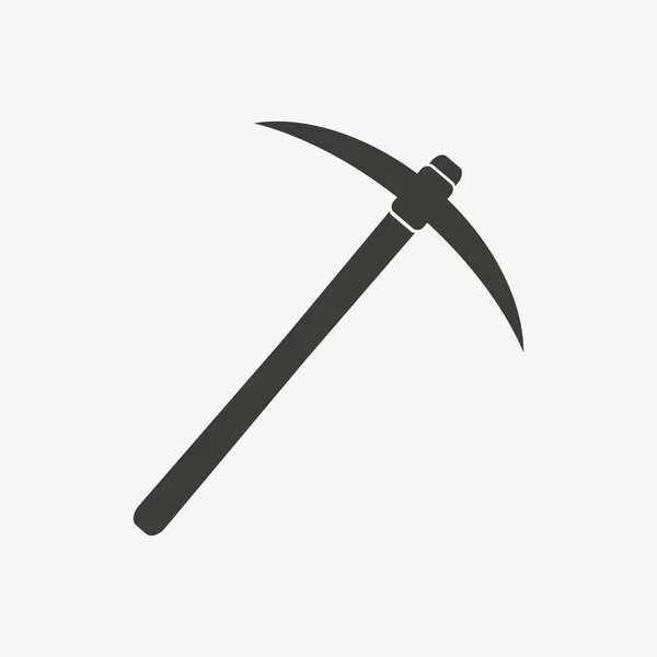 The pickaxe icon. Pickax symbol. Flat Vector illustration — Stock Vector