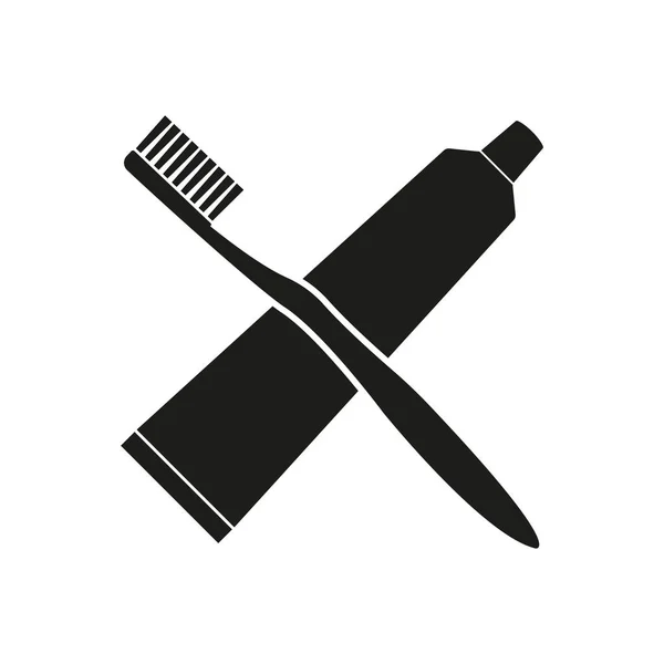 Lapos design ikon, modern vektor illusztráció fogkefe és paszta. — Stock Vector