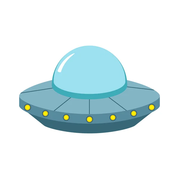 Ufo in flat design icon. Vector illustrtion. Isolated. — Stock Vector