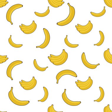 Kusursuz muz deseni tasarımının vektör illüstrasyonu.