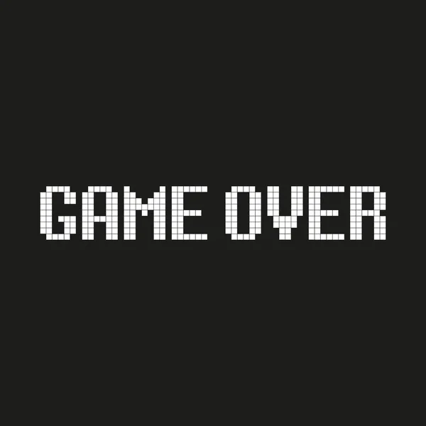 Vector illustratie van titel spel over in pixel art stijl. — Stockvector
