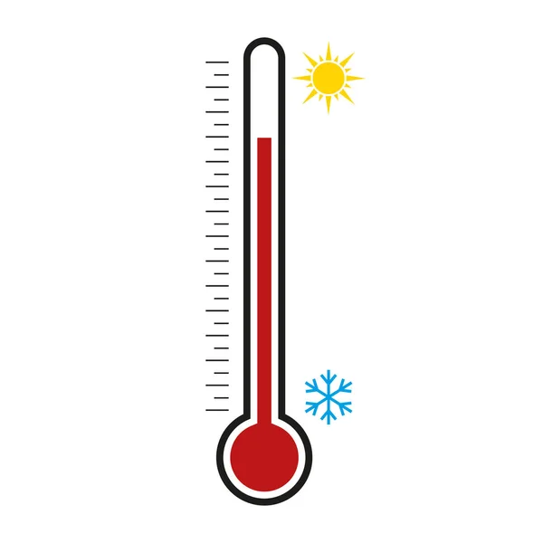 Ilustração vetorial do ícone do termômetro simples. Temperatura . —  Vetores de Stock