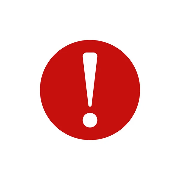 Красный знак предупреждения об опасности или восклицательный знак  . — стоковый вектор
