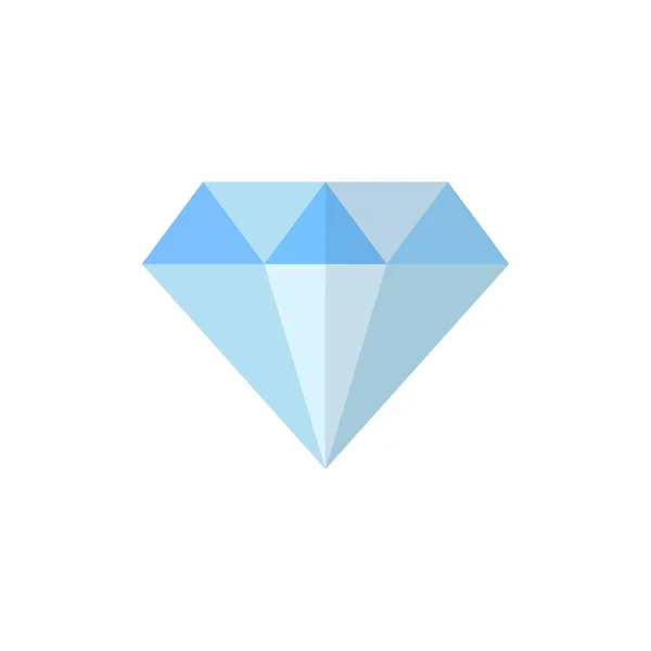 Diamond. Flat vector design with long shadow. Isolated. — 스톡 벡터