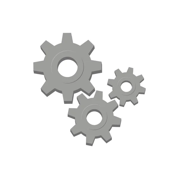 Gear Icon vector flat style design. Isolated. — 图库矢量图片