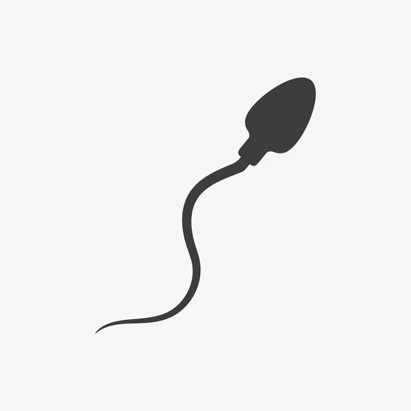 Basit sperm ikonunun vektör yanılsaması. Düz dizayn. İzole edilmiş. — Stok Vektör