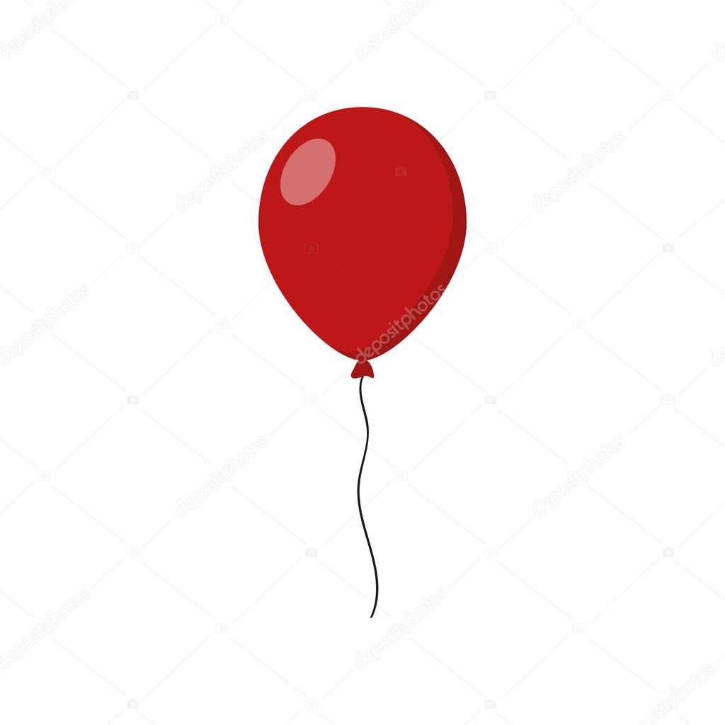 Balloon isolated icon on white background. Vector.