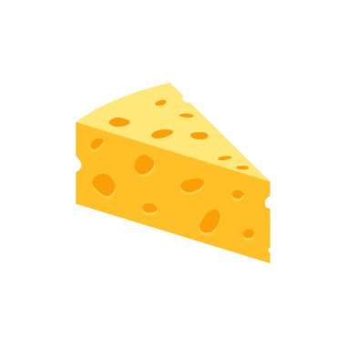 Üçgen peynir, peynir ikonu. Vektör illüstrasyonu.