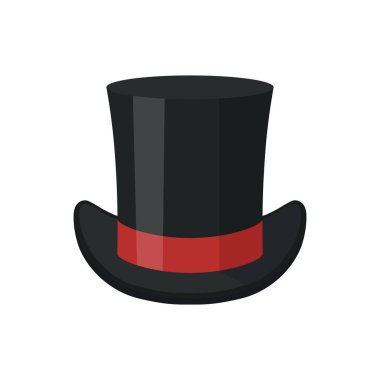 Beyaz arka planda silindir şapkanın vektör yanılsaması. İzole edilmiş.