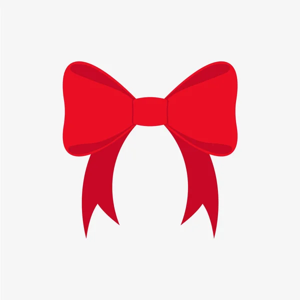 Flat icon red bow. Red ribbon. Vector illustration. — Stock Vector