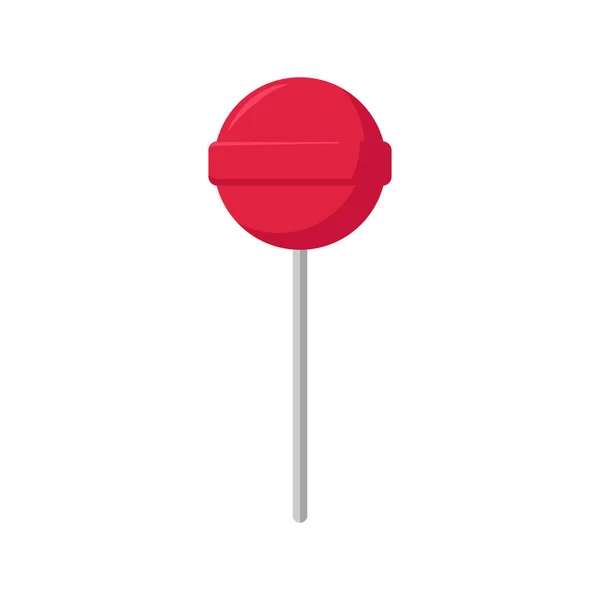 Röd klubba ikon platt isolerad på vit bakgrund vektor illustration. — Stock vektor