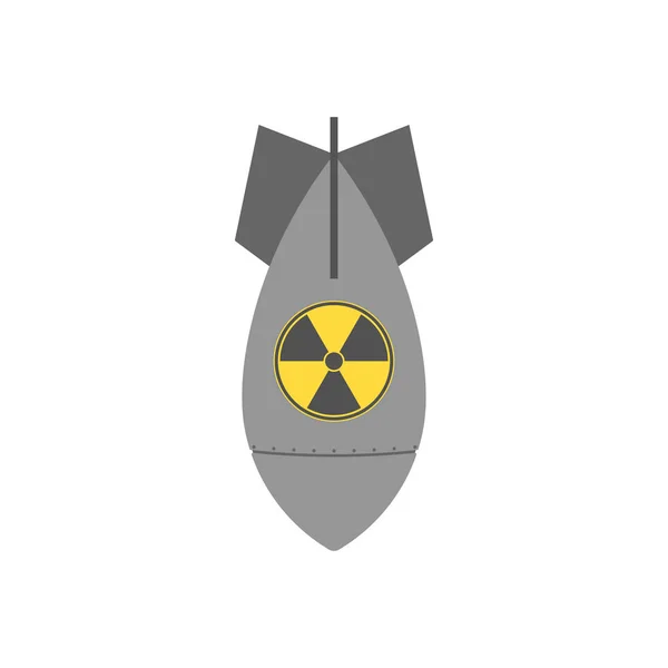 Vector illstration of bomb icon. Flat design. Isolated. — Stock Vector