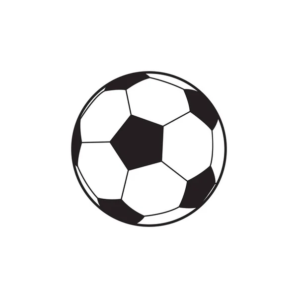 Ilstração vetorial de bola de futebol no fundo branco. Isolados . — Vetor de Stock