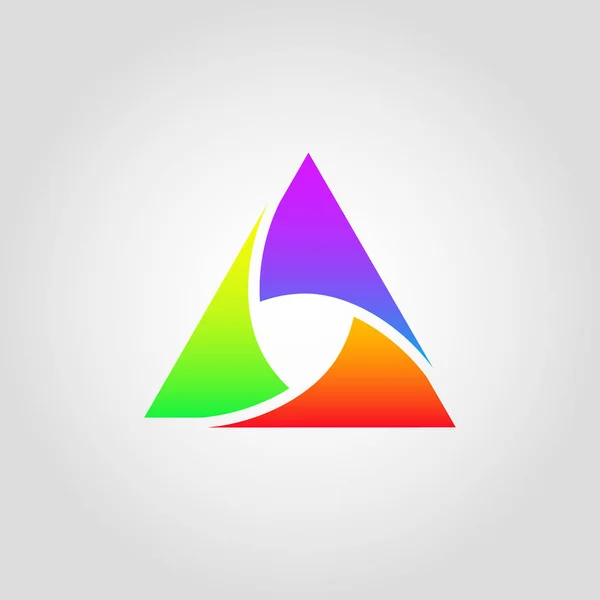 Векторна ілюстрація дизайну логотипу трикутника. Ізольовані . — стоковий вектор