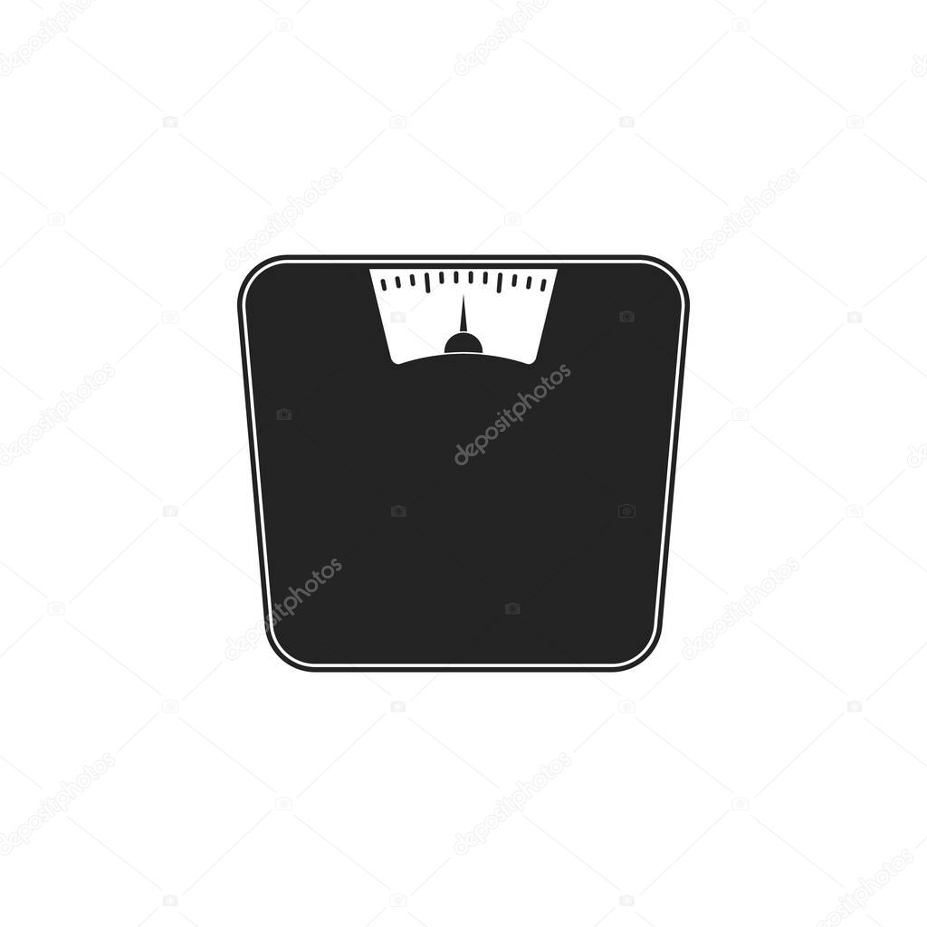 Vector illstration of simple scale icon. Flat design.