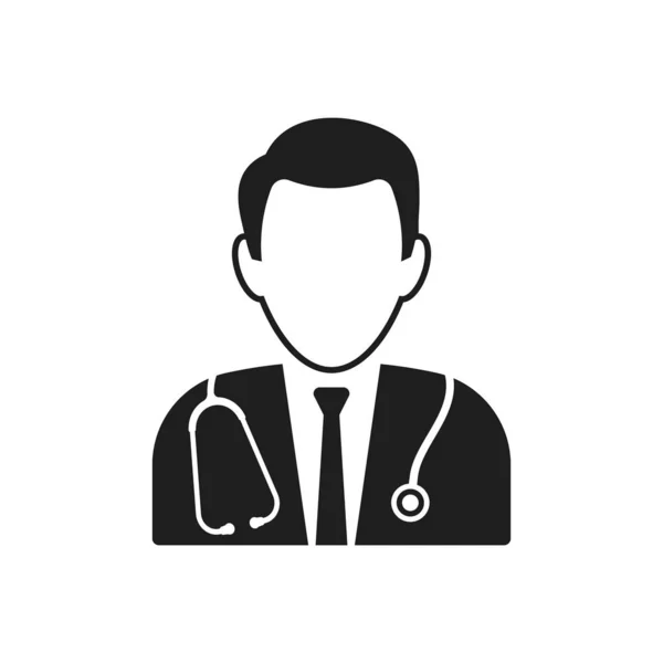 Vector illustration of simple doctor icon on white background. Isolated. — 스톡 벡터