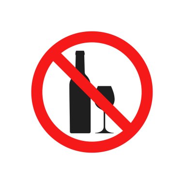Alkol ikonunun vektör yanılsaması. Düz dizayn. İzole edilmiş.