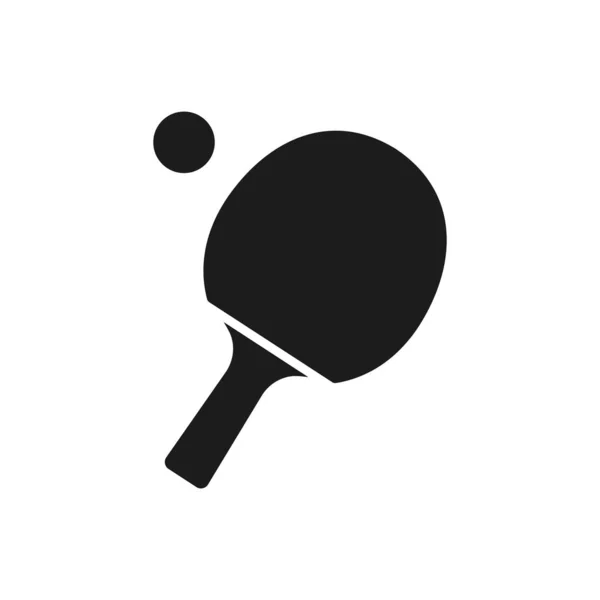Ilustración vectorial del icono de ping-pong. Diseño plano. Aislado . — Vector de stock