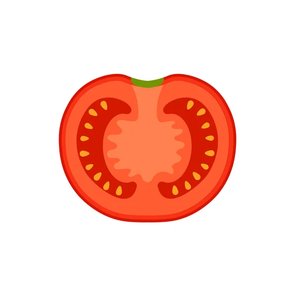 Illstration vectorielle de l'icône de la tomate. Design plat. Isolé . — Image vectorielle