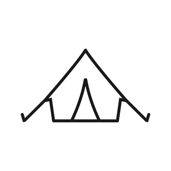 Ilstração vetorial do ícone da tenda. design de estilo de linha. Isolados . — Vetor de Stock
