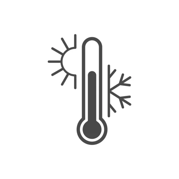 Vector illstratie van eenvoudige thermometer icoon. Vlak ontwerp. geïsoleerd. — Stockvector