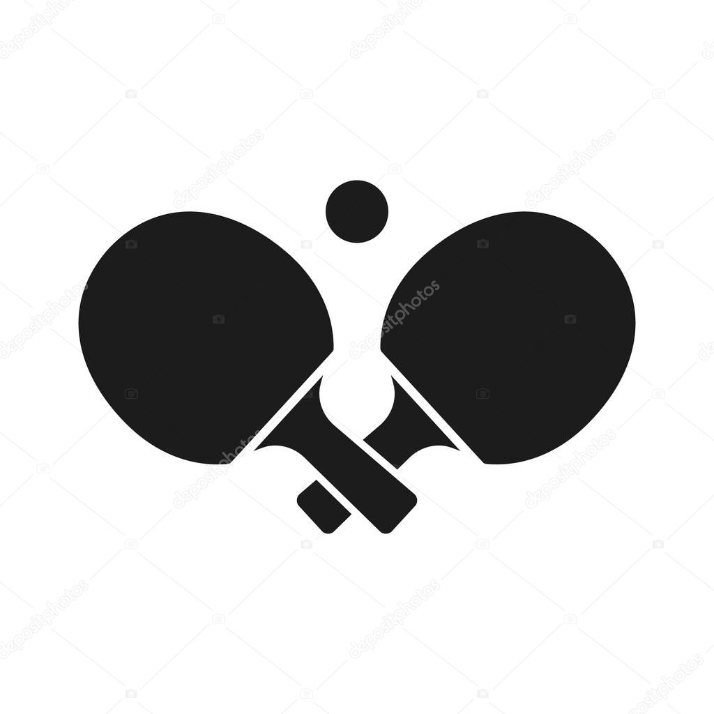 Vector illstration of ping-pong icon white background. Isolated.
