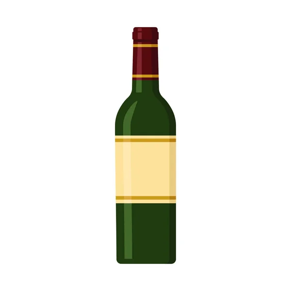 Векторная иллюстрация иконы винной бутылки. Плоский дизайн. Isolated . — стоковый вектор