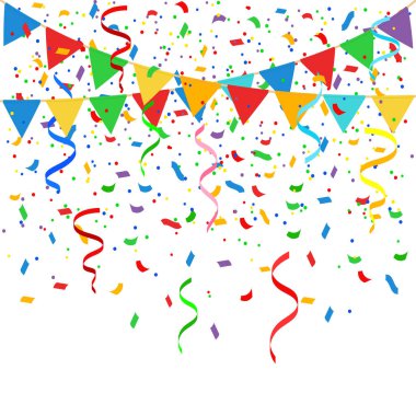 Beyaz arka planda kahve ve bayraklar var. İzole edilmiş.