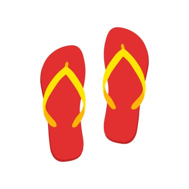 Renkli parmak arası terlik ikonu. Terlik ikonu. Vektör illüstrasyonu Eps10.