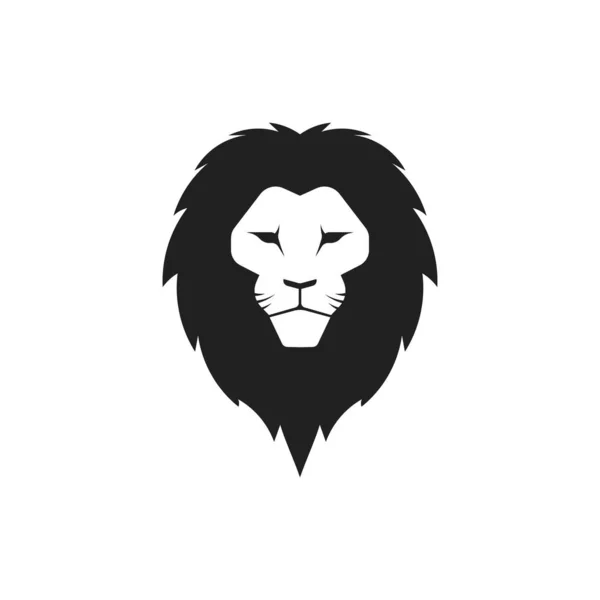 Львиная голова. Векторный дизайн логотипа . — стоковый вектор