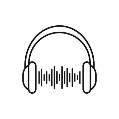 Beyaz arka planda kulaklık ilüzyonu. İzole edilmiş.