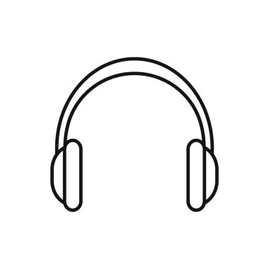 BBC kulaklıklarının vektör yanılsaması. Tasarım. İzole edilmiş.