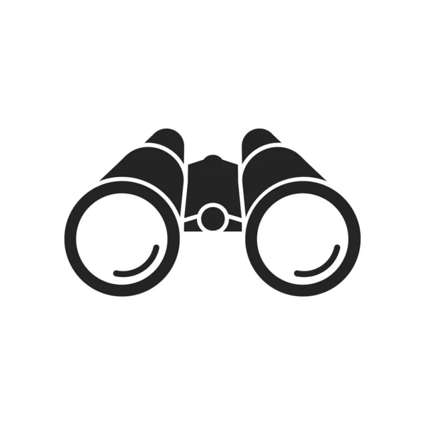 Ilustración vectorial del icono de los binoculares. Diseño plano. Aislado . — Vector de stock