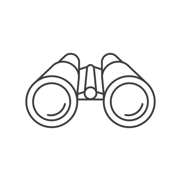 Vektorillustration des Binculars-Symbols. Umrissgestaltung. isoliert. — Stockvektor