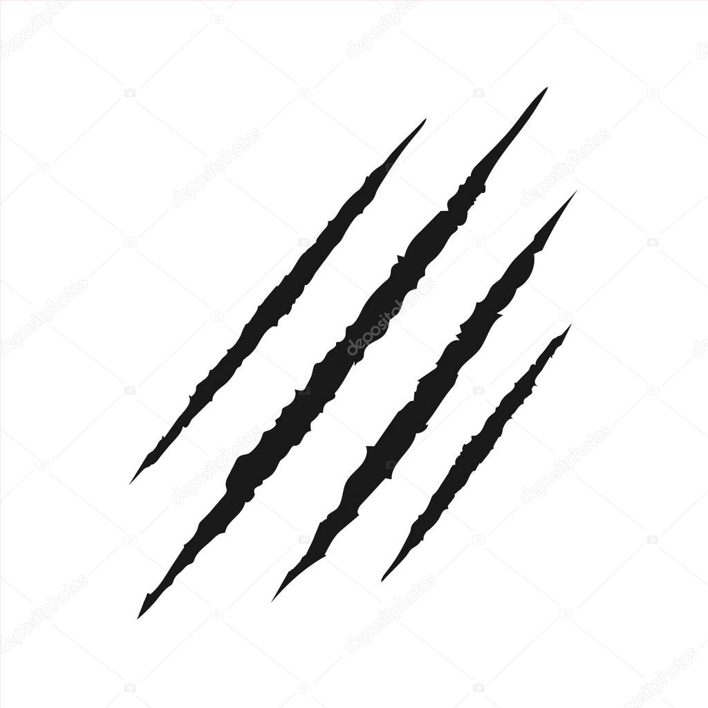 Vector illstration of scar on white background. Isolated.