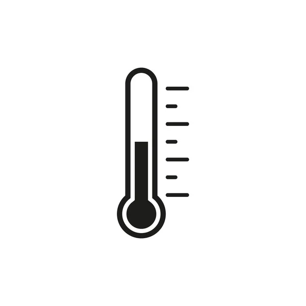 Ilustración vectorial del icono del termómetro. Diseño plano. Aislado . — Vector de stock
