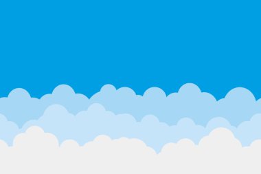 Bulutsuz desenli gökyüzünün vektör çizimi.