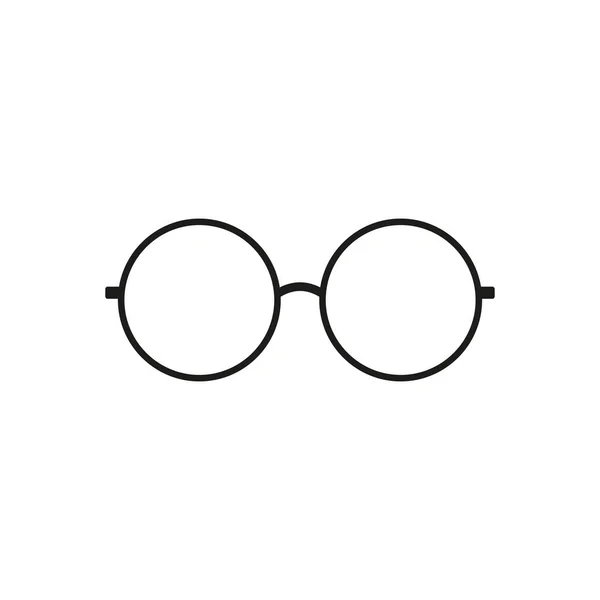 Vektorillustration einer runden Brille auf weißem Hintergrund. isoliert. — Stockvektor