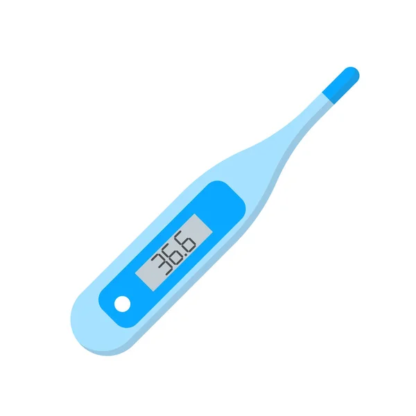 Ilustración vectorial del termómetro sobre fondo blanco. Aislado . — Vector de stock